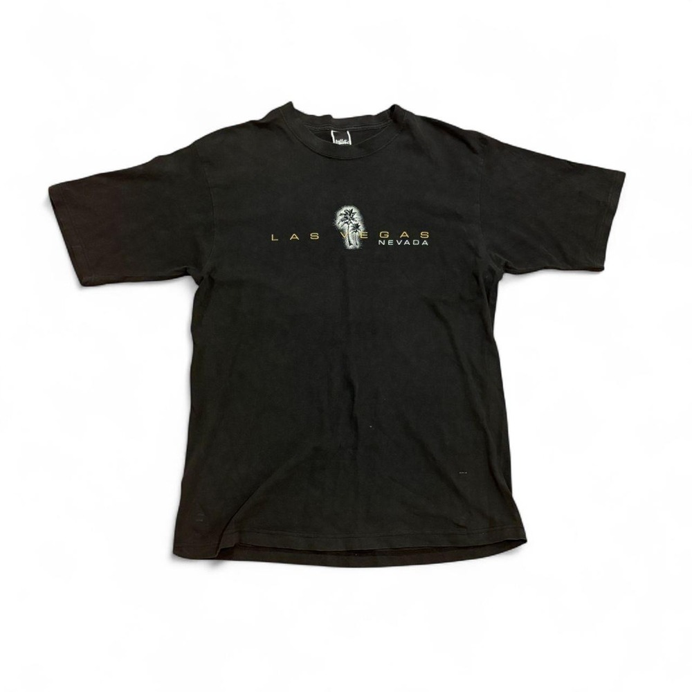 Athletic Basix Vintage Las Vegas Nevada Palm Tree Graphic T-Shirt Black XL
